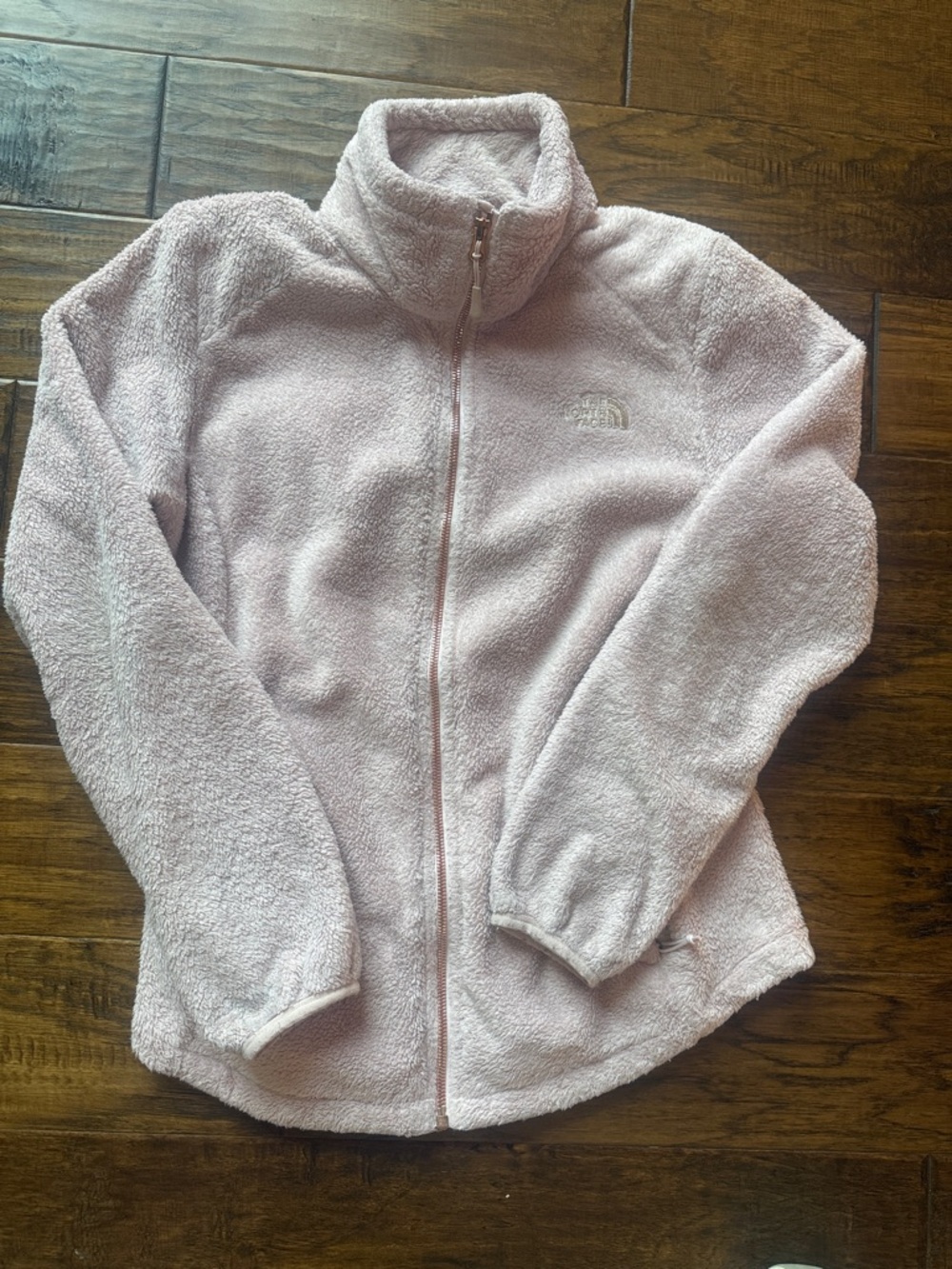 The North Face Light Pink Teddy Fleece Full-Zip Jacket
